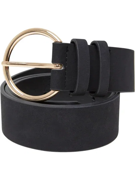 Curea Urban Classics din piele de căprioară negru