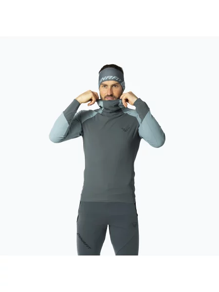 Férfi futó pulóver DYNAFIT Alpine Hooded smoke Méret: S kék