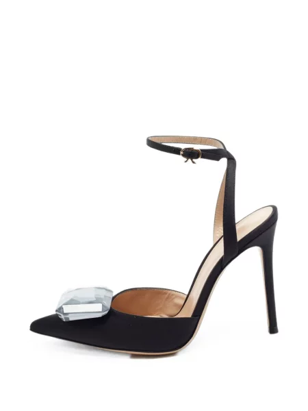 Pantofi cu toc Gianvito Rossi cu bretele negru