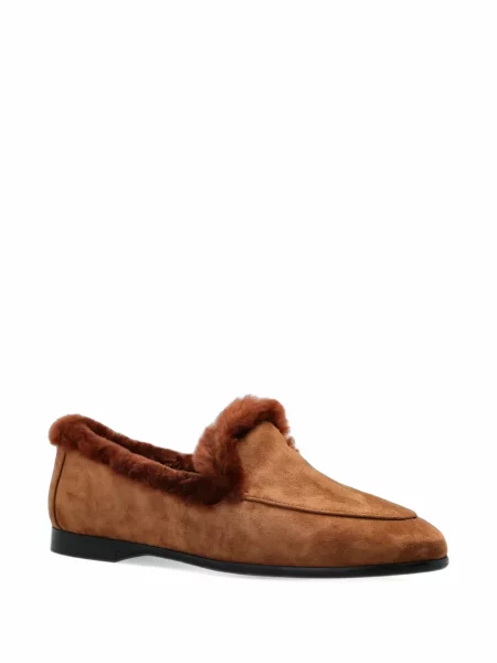 Pantofi loafer Black Suede Studio din piele de căprioară negru