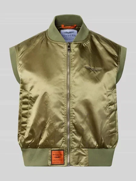 Kamizelka z zamkiem błyskawicznym i detal z logo Original Bombers