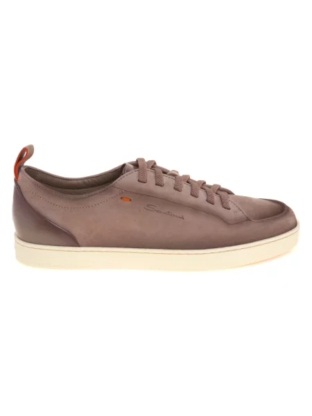 Sneakersy Santoni skórzane brązowe