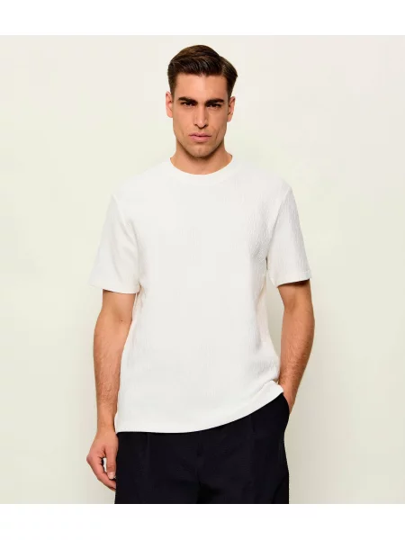 HUGO Tricou Deno | Relaxed fit alb