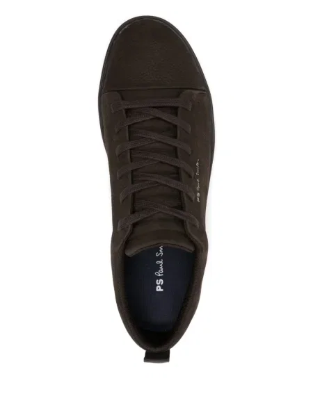 Sneakerși Paul Smith cu șireturi din piele maro