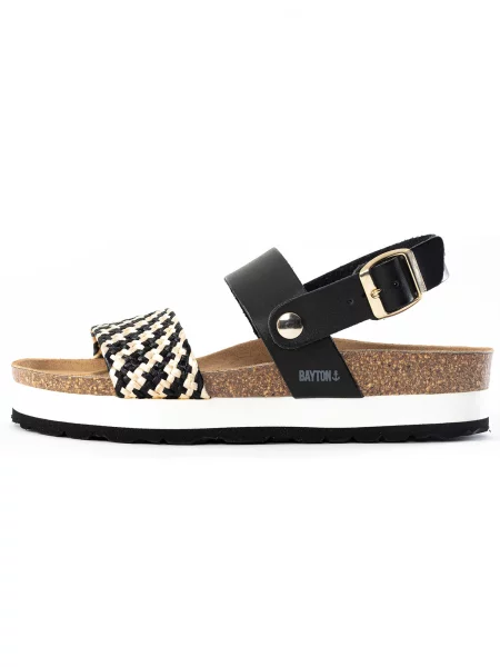 Bayton Sandale Almeria ecru / maro / negru alb