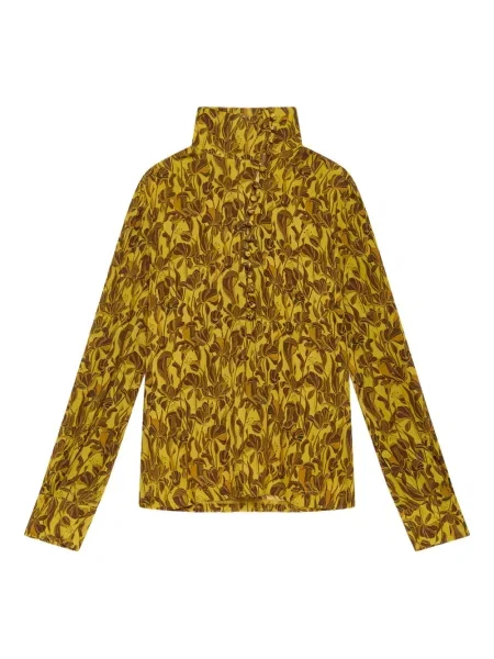 Top Maliparmi cu model floral cu imagine galben