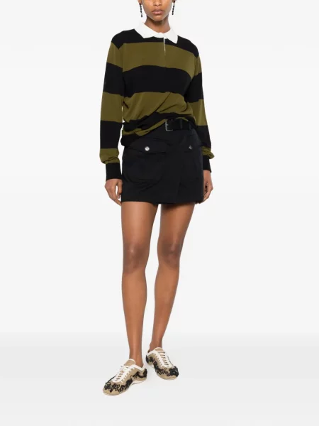 Cu centură pantaloni scurți Proenza Schouler negru