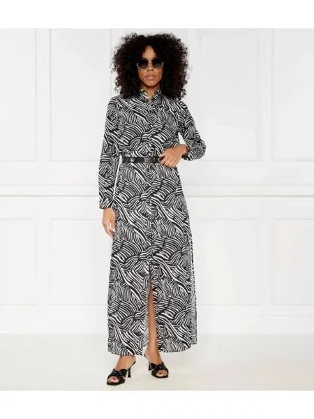 Michael Kors Rochie cu cordon ZEBRA SLIT negru