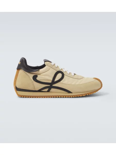 Sneakerși Loewe din piele de căprioară bej