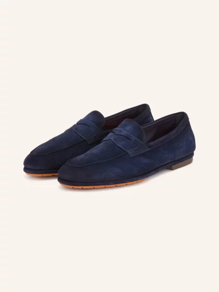 Santoni Mokasyny Carlo blau