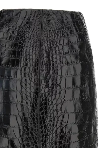 Fustă midi Ermanno Scervino din dantelă negru