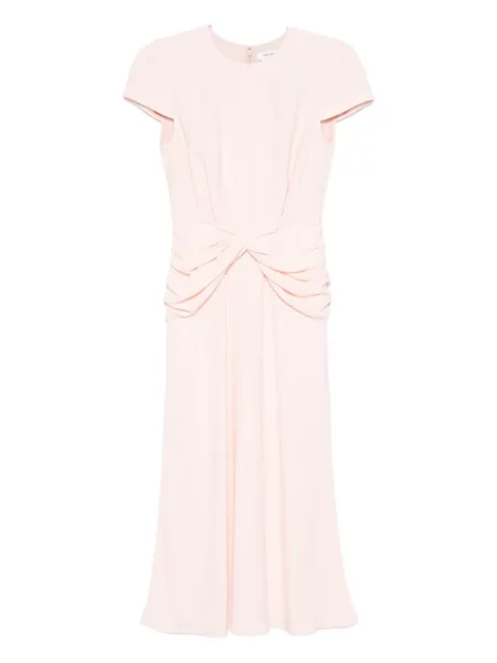 Sukienka midi Alexander Mcqueen do kolan garniturowa różowa