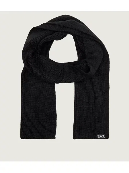 Fular Ea7 Emporio Armani de lână negru