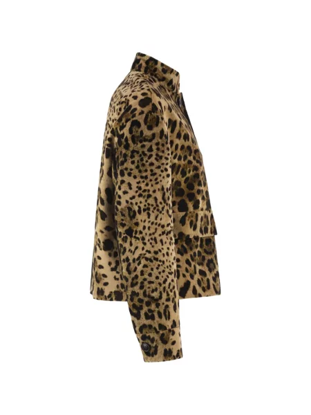 Leopárdmintás levágott dzseki Max Mara nyomtatás