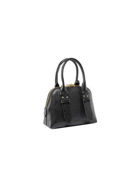 Pinko crossbody kabelka dámska kožená čierna