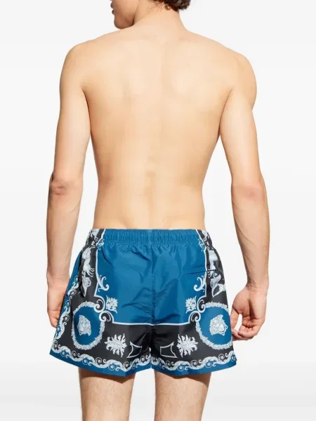Slip de baie Versace cu imagine albastru