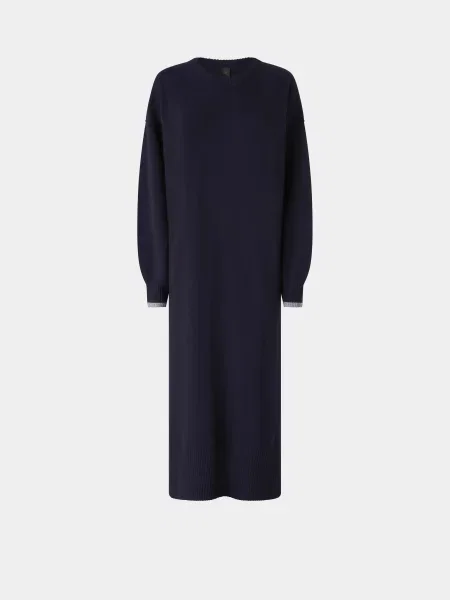 Сукня максі PINKO Puerto Rico хутро натуральне сірий