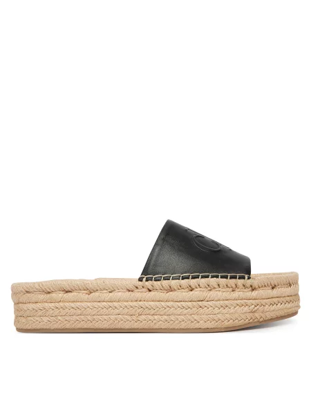 Espadrilės Calvin Klein Flatf Espa Mule Lth Mg juoda
