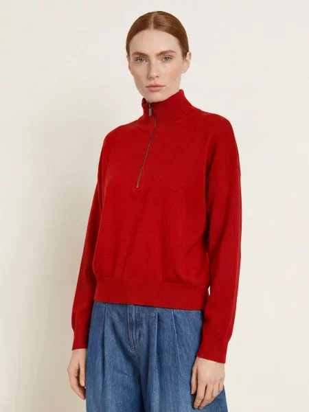 Darling Harbour Sweter Typu Troyer rot czerwony