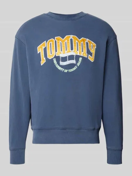 Bluza o kroju regular fit z czystej bawełny Tommy Jeans granatowa