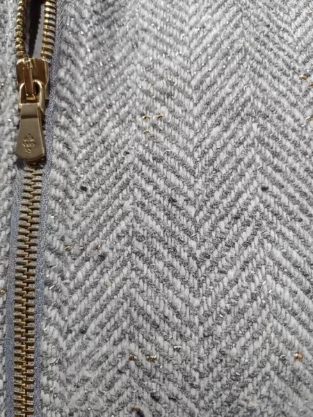 Palton Eleventy cu model herringbone gri