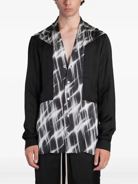 Cămașă Rick Owens cu imagine negru