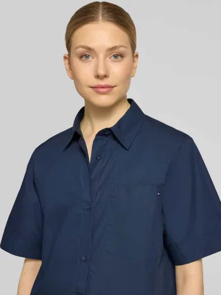 Bluzka koszulowa o pudełkowym kroju z czystej bawełny Tommy Hilfiger