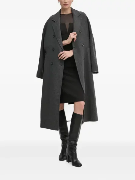 Rochie maxi Sandro Ferrone plasă până la genunchi de costum negru