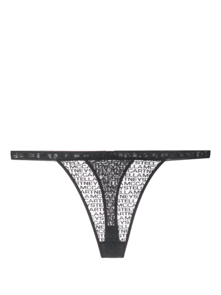 Chiloți tanga Stella Mccartney cu imagine negru