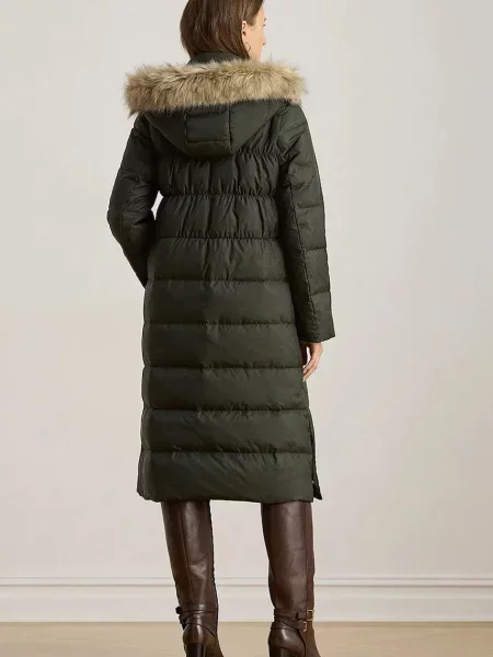 Пухова куртка Lauren Ralph Lauren демісезонна зелений