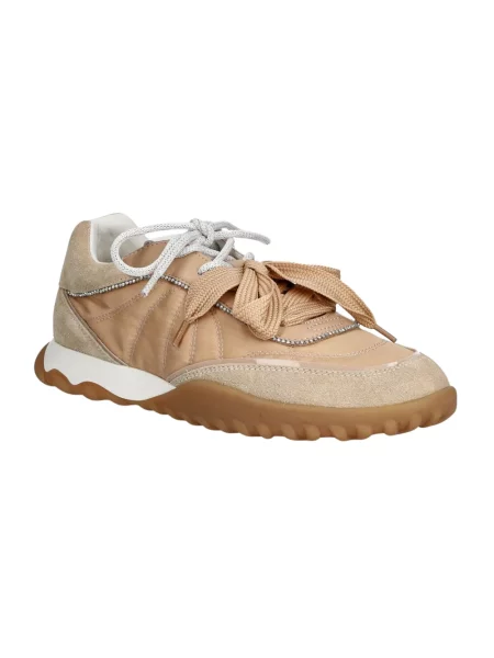 Sneakersy Pinko skórzane brązowe