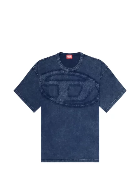 Tricou Diesel cu aplicații albastru