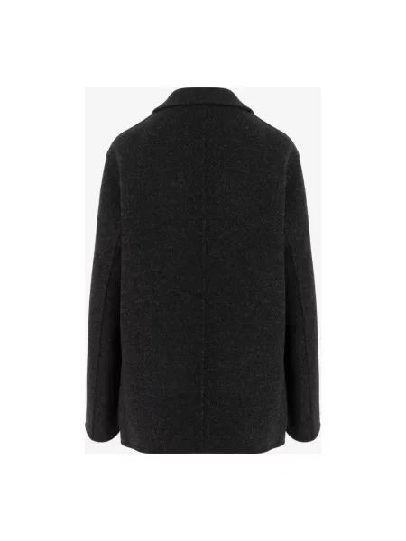 Marynarka Jil Sander wełniana w jodełkę szara