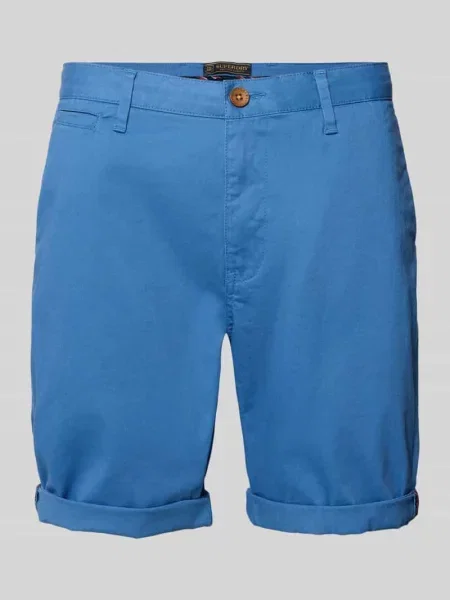 Szorty o kroju regular fit z kieszonką na monety Superdry niebieskie