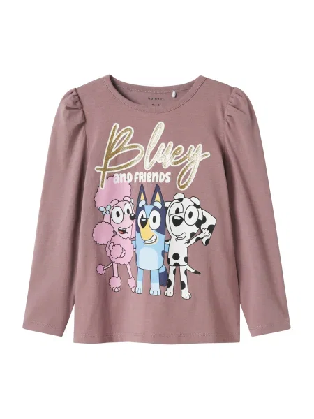 NAME IT Tricou NMFAria Bluey bleumarin / auriu / mauve roz