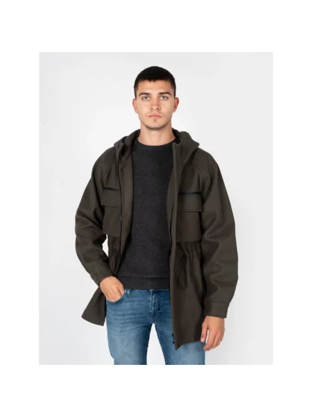 Parka Antony Morato wełniana brązowa