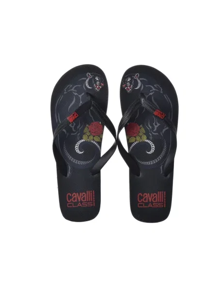Papuci de casă Cavalli Class Sport negru