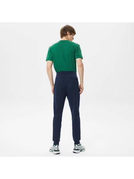 Lacoste Spodnie Dresowe Z Blokadą Koloru Regular Fit granatowe