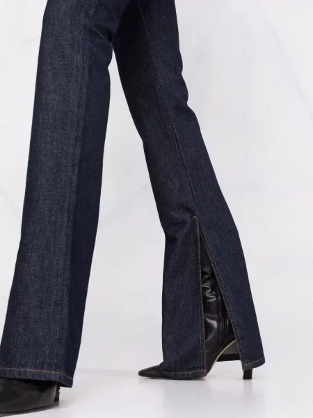 Jeansy dzwony Philipp Plein z wysoką talią niebieskie