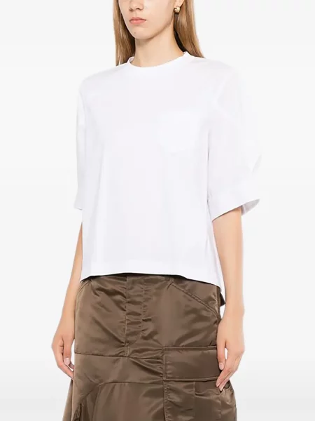 Scurt tricou Sacai alb