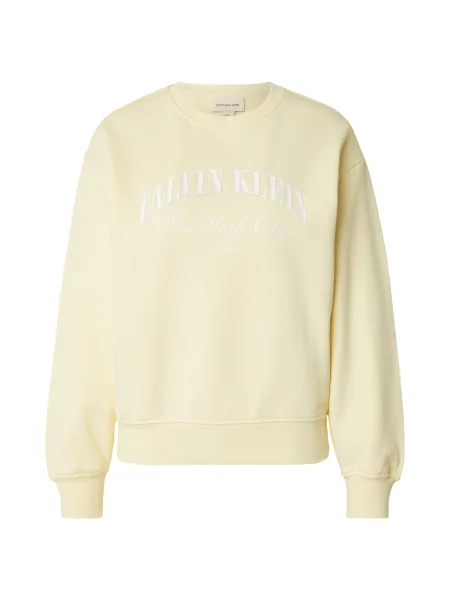 Calvin Klein Jeans Mikina Logo Graphic Krémová žltá