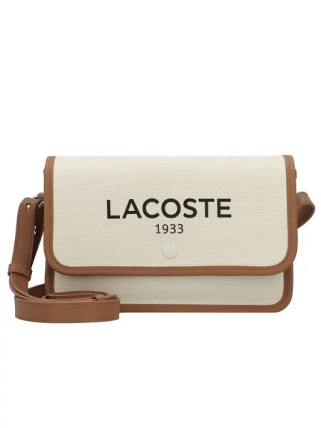 Plátěná kabelka Lacoste bílá