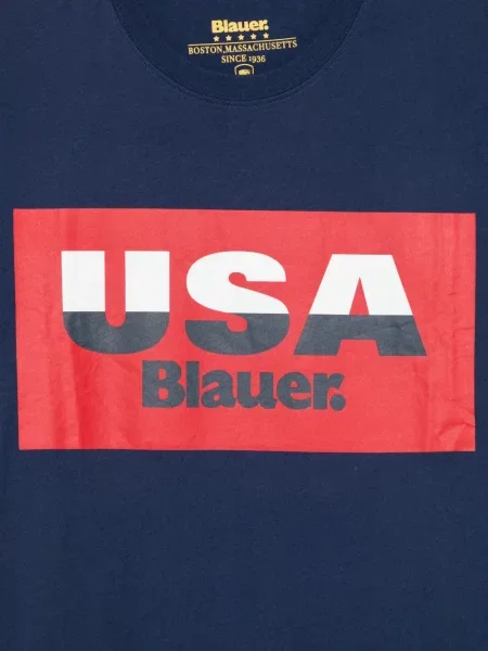 Tricou Blauer cu imagine albastru
