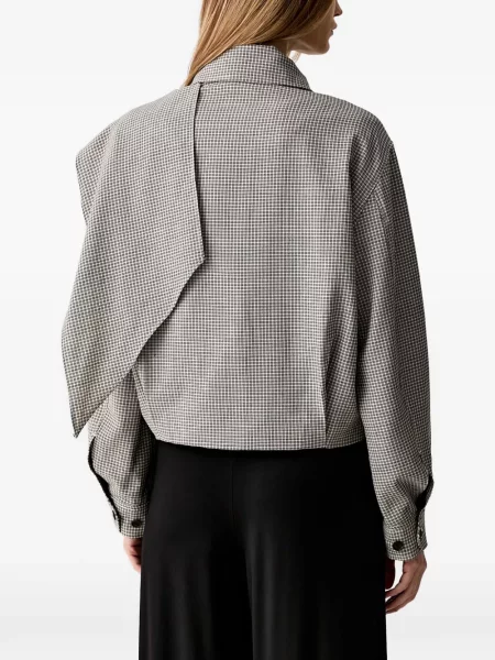 Geacă Rag & Bone în carouri drapată
