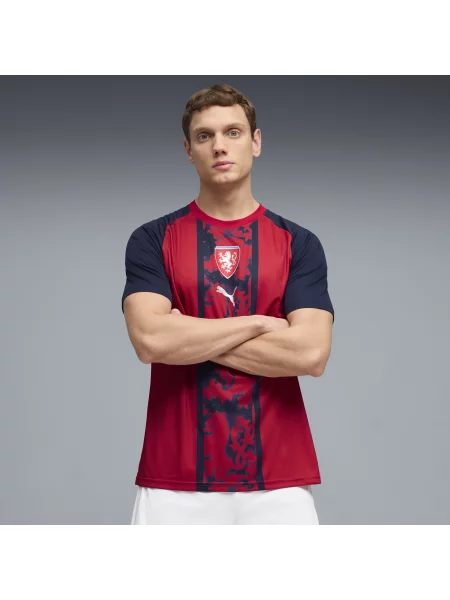 PUMA koszulka rozgrzewkowa Czech Akcesoria S czerwony