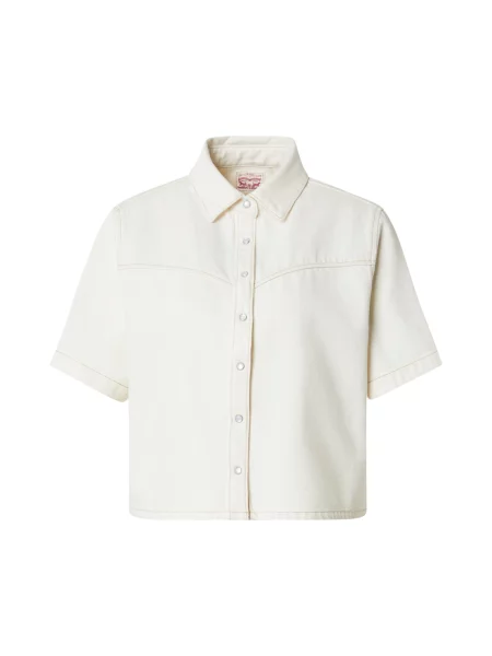 LEVI'S ® Bluză Logan Short Sleeve Denim Shirt lână alb