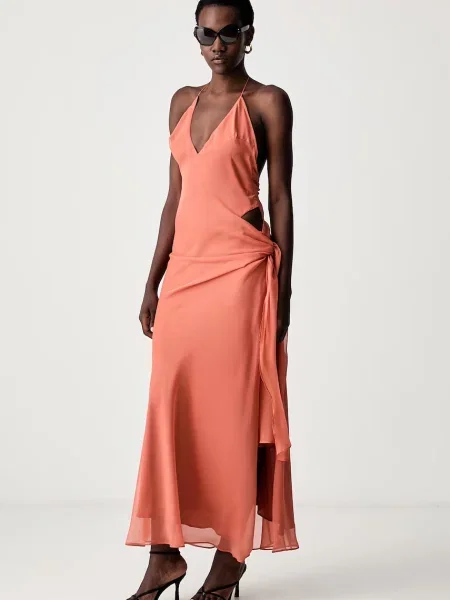 Bardot rochie portocaliu