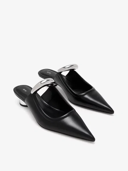 Кожаные мюли Jw Pei черные