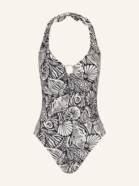 Seafolly Plavky S Vázáním Za Krkem Shells / krémová černá