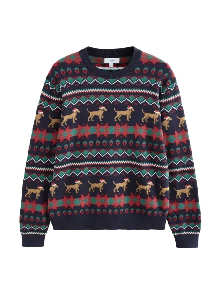 Next Pulover mornarska / svetlo rjava / zelena rdeča